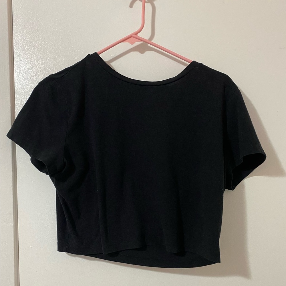 wild fable black crop top
